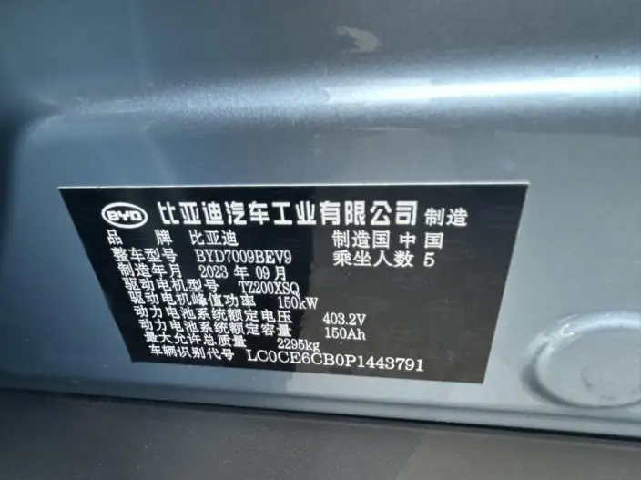 BYD Han EV 2023 Model Champion Edition 506KM Noble Model – фото 9