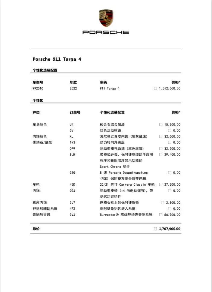 PORSCHE 911 2022 Model Targa 4 3.0T – фото 7
