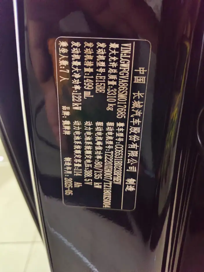 Wey Gaoshan P HEV 2025 Model 4WD Wey Gaoshan 8 – фото 9