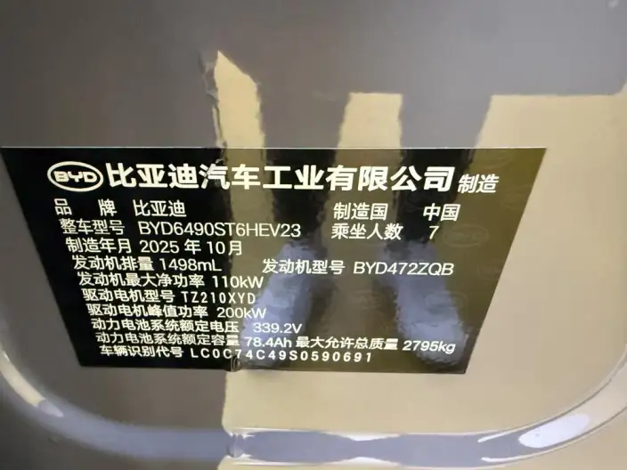BYD Tang DM 2025 Model Smart Driving Edition DM-i 175KM Zunrong Model – фото 6