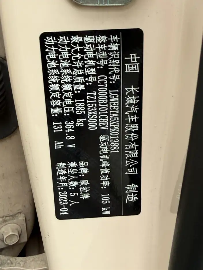 ORA Good Cat 2023 Model 401km Standard Battery Life Luxury Model Lithium Iron Phosphate – фото 10