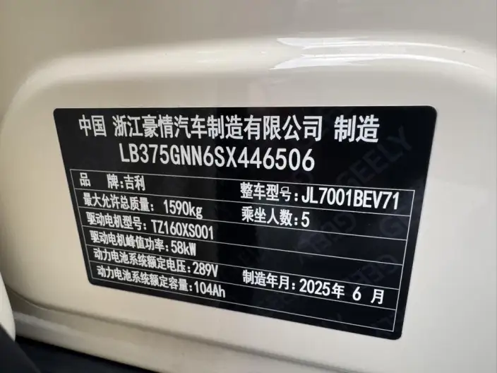 Geely Galaxy StarWish 2025 Model 310km Youth Edition – фото 9