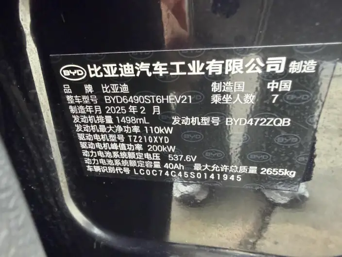 BYD Tang DM 2025 Model Smart Driving Edition DM-i 115KM Flagship Model – фото 7