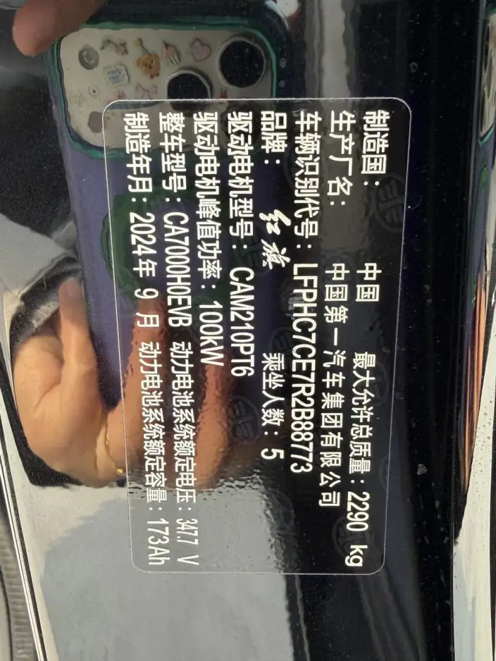 Hongqi E-QM5 2024 Model 450KM Travel Edition 100kW – фото 9