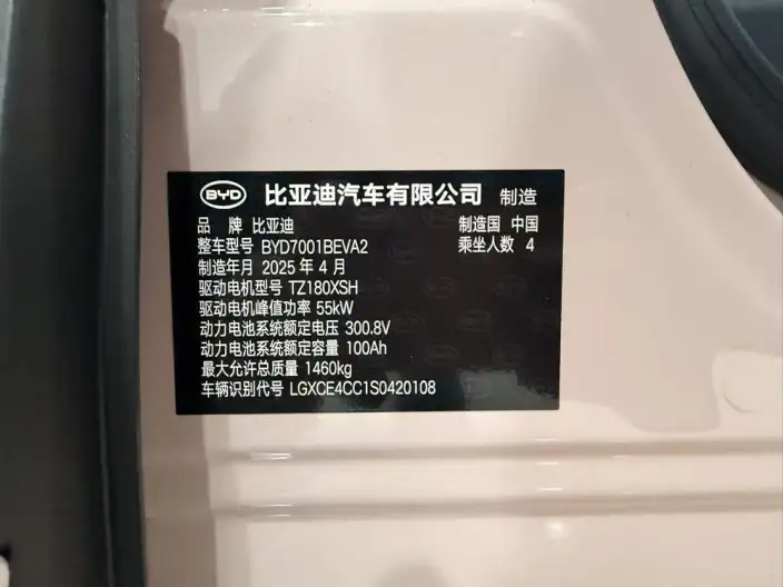 BYD Seagull 2025 Model Smart Driving Edition 305KM Free Edition – фото 9